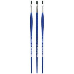 da Vinci FORTE-Acrylics Student Brush, Synthetic, Acrylic & Oil, Filbert, Series 8650, Size 6, Pack of 3