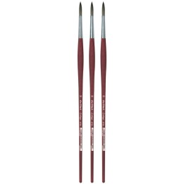 da Vinci COLLEGE Student Brush, Synthetic, Acrylic & Oil, Round, Series 8730, Size 10, Pack of 3