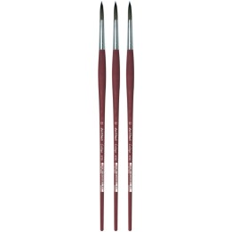 da Vinci COLLEGE Student Brush, Synthetic, Acrylic & Oil, Round, Series 8730, Size 12, Pack of 3