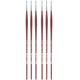da Vinci COLLEGE Student Brush, Synthetic, Acrylic & Oil, Round, Series 8730, Size 1, Pack of 6
