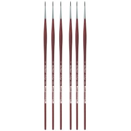 da Vinci COLLEGE Student Brush, Synthetic, Acrylic & Oil, Round, Series 8730, Size 2, Pack of 6
