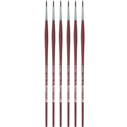 da Vinci COLLEGE Student Brush, Synthetic, Acrylic & Oil, Round, Series 8730, Size 4, Pack of 6