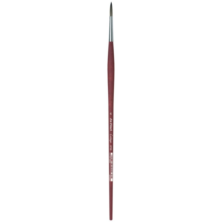 da Vinci COLLEGE Student Brush, Synthetic, Acrylic & Oil, Round, Series 8730, Size 6