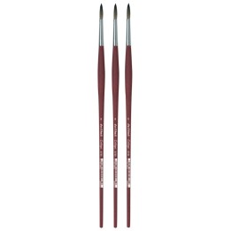 da Vinci COLLEGE Student Brush, Synthetic, Acrylic & Oil, Round, Series 8730, Size 8, Pack of 3