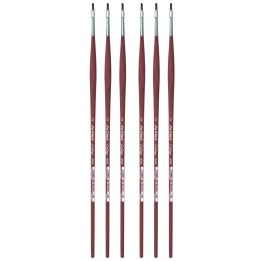 da Vinci COLLEGE Student Brush, Synthetic, Acrylic & Oil, Flat, Series 8740, Size 2, Pack of 6