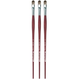 da Vinci COLLEGE Student Brush, Synthetic, Acrylic & Oil, Filbert, Series 8750, Size 12, Pack of 3