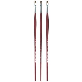 da Vinci COLLEGE Student Brush, Synthetic, Acrylic & Oil, Filbert, Series 8750, Size 6, Pack of 3