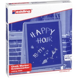 edding 4090 Series Chalk Marker, Assorted Colors, Set of 5