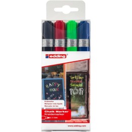 edding 4095 Series Chalk Marker, Assorted Colors, Set of 4