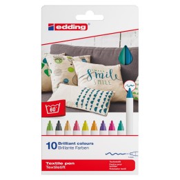 edding 4600 Series Textile Pen, Fun Colors, Set of 10
