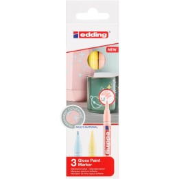 edding 751 Series Gloss Paint Marker, Pastel Colors, Set of 3