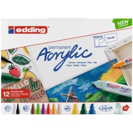 edding Acrylic Paint Markers, Creative Colors, Set of 12
