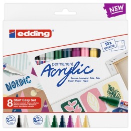 edding Acrylic Paint Markers, Nordic Colors, Set of 8