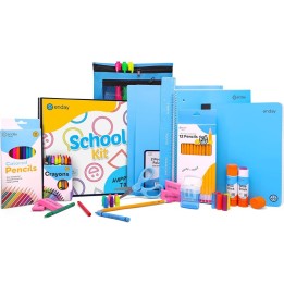 enday School Supply Kit, Blue, 71-Piece Set