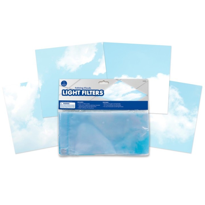 Educational Insights Classroom Light Filters, 2' x 4', Clouds, Set of 4