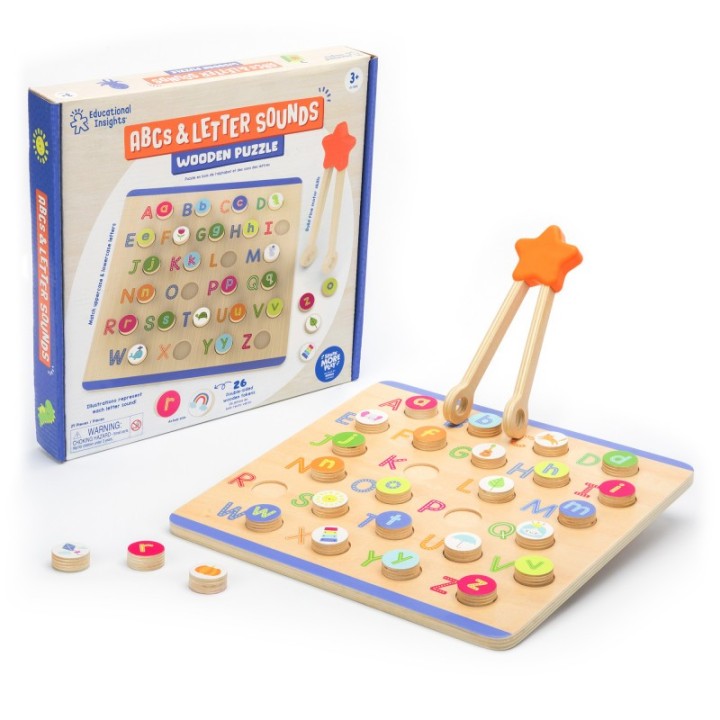 Educational Insights ABCs & Letter Sounds Wooden Puzzle