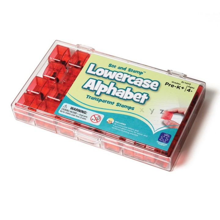 Educational Insights See and Stamp Alphabet Transparent Stamps, Lowercase 5/8"