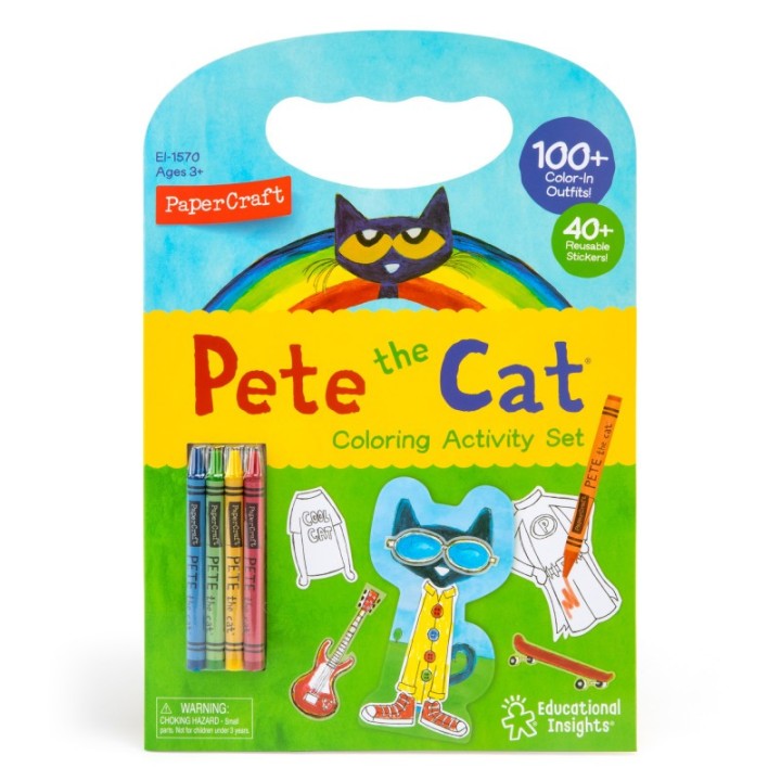 Educational Insights Papercraft Pete the Cat Coloring Activity Set