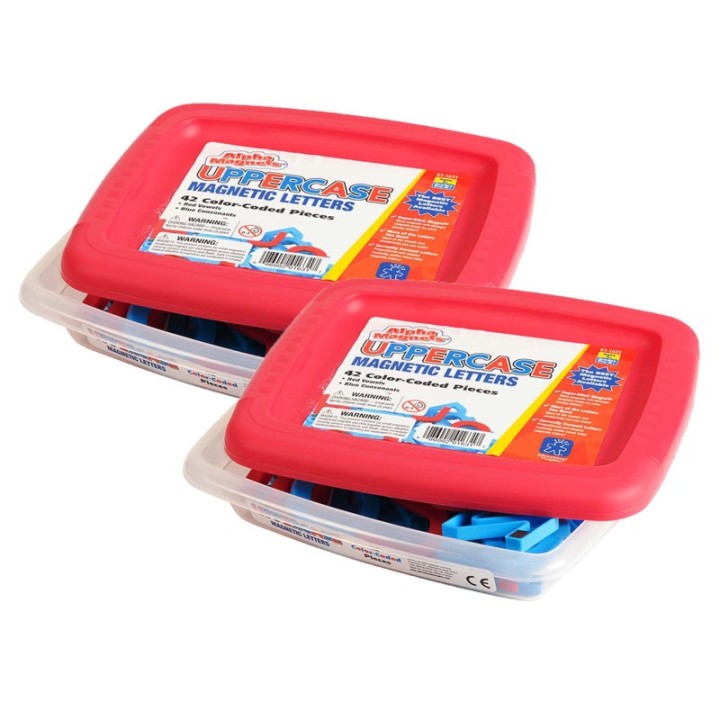 Educational Insights AlphaMagnets®, Uppercase, Color-Coded, 42 Per Pack, 2 Packs