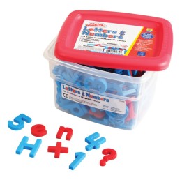 Educational Insights AlphaMagnets® & MathMagnets®, Color-Coded, 214 Pieces