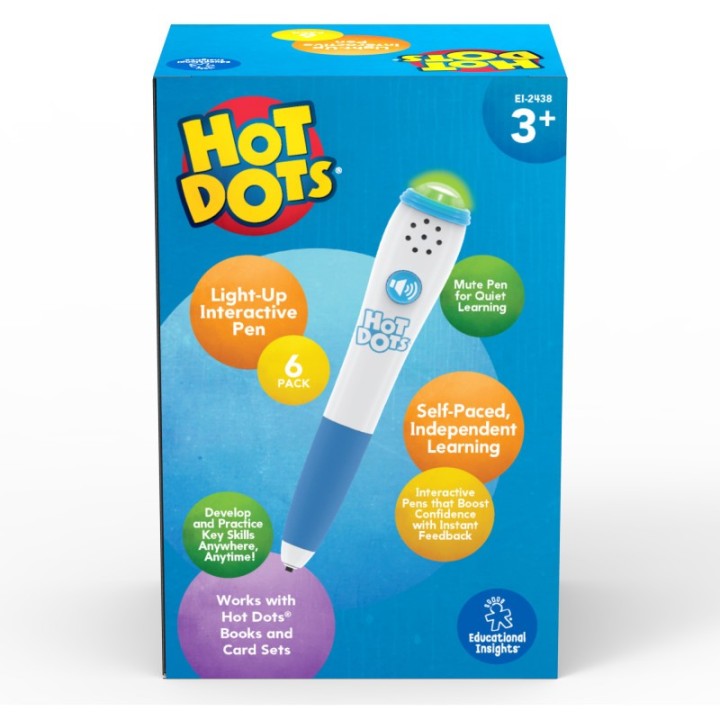 Educational Insights Hot Dots® Light-Up Interactive Pen 6-Pack