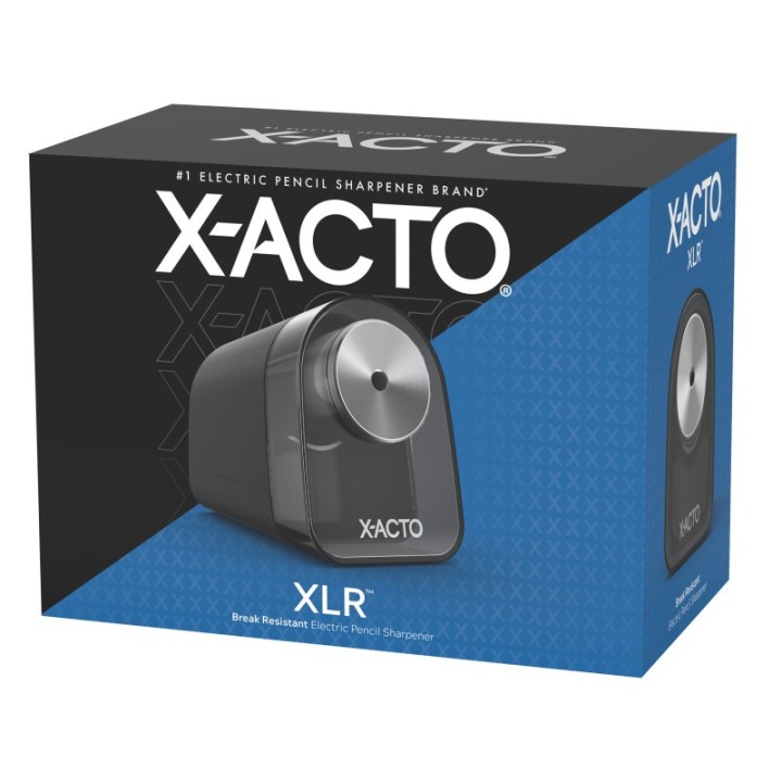 X-ACTO® Pencil Sharpener, XLR Electric Pencil Sharpener, Pencil Saver, SafeStart Motor, Black, 1818x