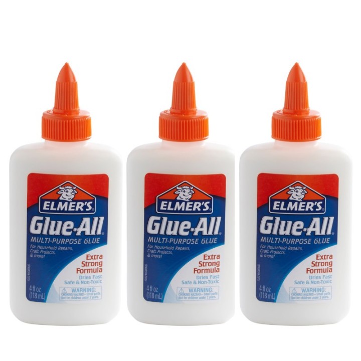 Elmer's® Glue-All Multi-Purpose Liquid Glue, Extra Strong, 4oz., Pack of 3
