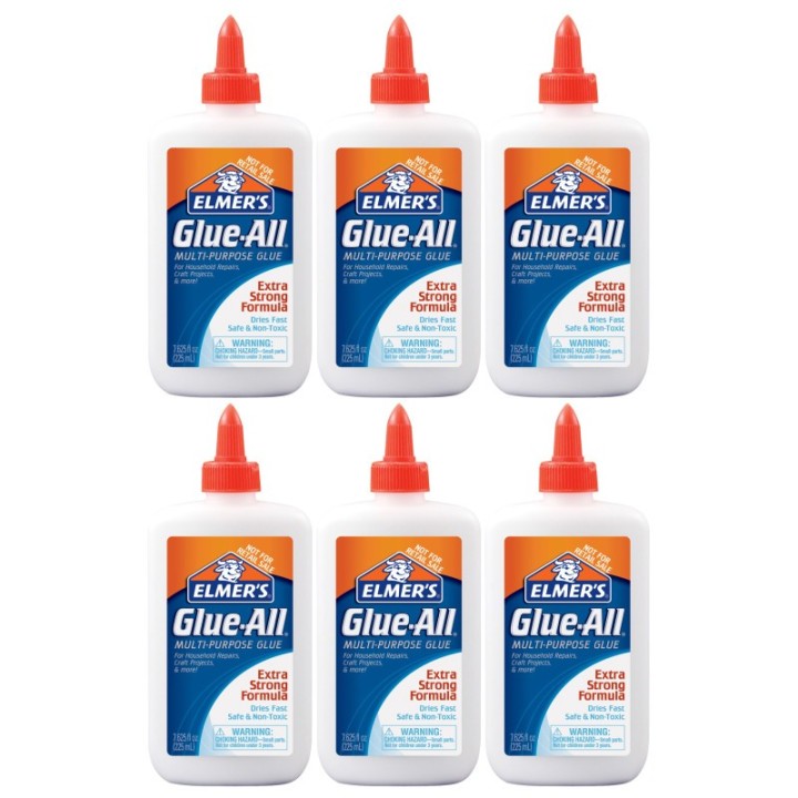 Elmer's® Glue-All Multi-Purpose Liquid Glue, 7-5/8 oz, Pack of 6