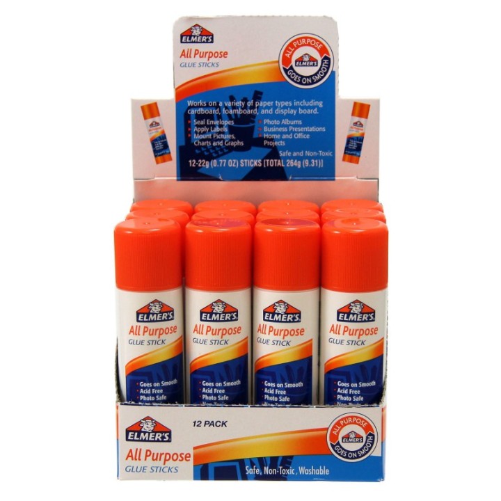 Elmer's® All Purpose Glue Stick, 0.77 oz, Pack of 12