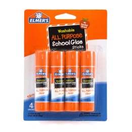 Elmer's® Washable School Glue Sticks, All Purpose, 4-Pack