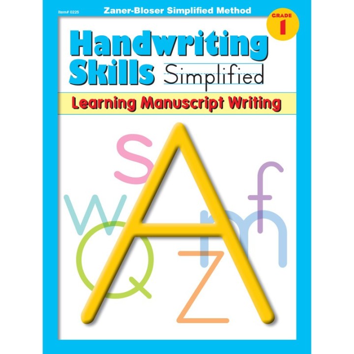 Essential Learning Products Handwriting Skills Simplified Book: Learning Manuscript Writing