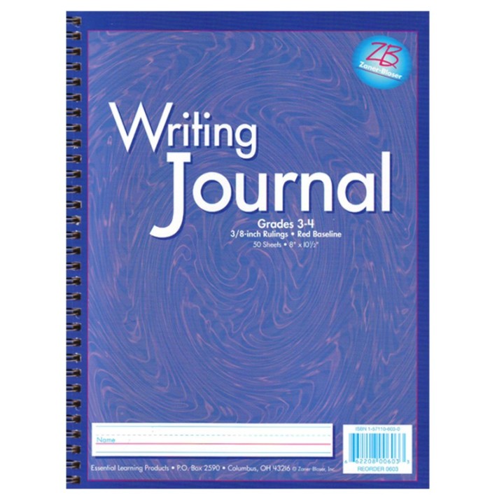 Zaner-Bloser® Writing Journal, 3/8" ruling, Grades 3-4, 50 Sheets