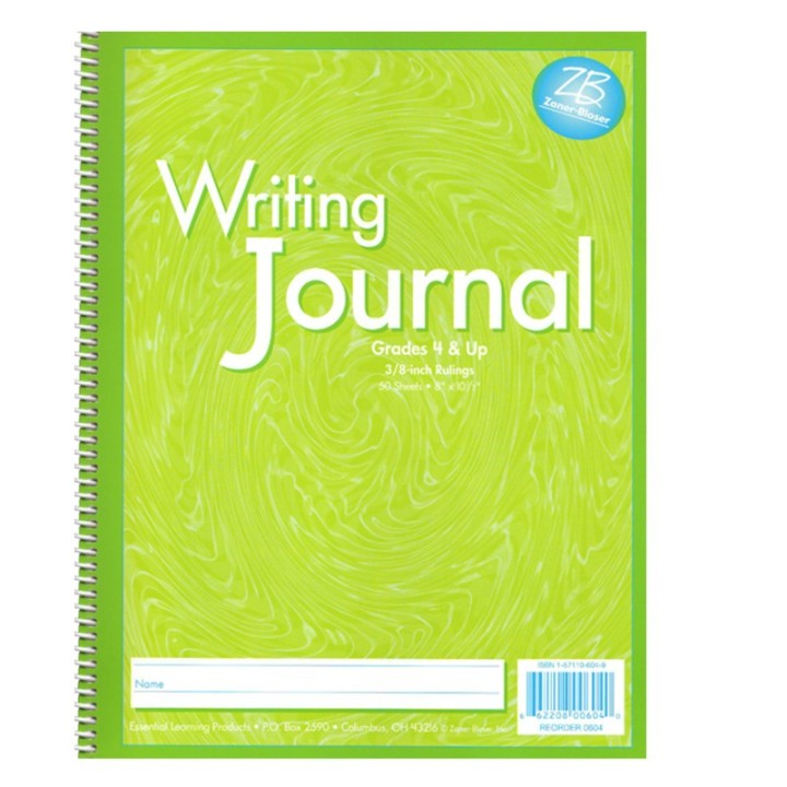 Zaner-Bloser® Writing Journal, Liquid Color, 3/8" Ruling, Grades 4+