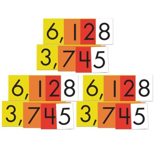 Sensational Math™ 4-Value Whole Numbers Place Value Cards Set, 40 Cards Per Set, 3 Sets