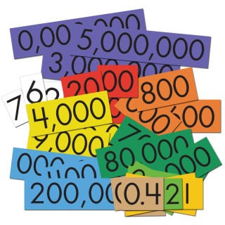 Sensational Math™ 10-Value Decimals to Whole Numbers Place Value Cards Set, Pack of 100