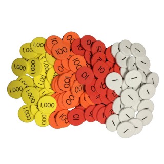 Sensational Math™ 4-Value Whole Numbers Place Value Discs, Pack of 1200