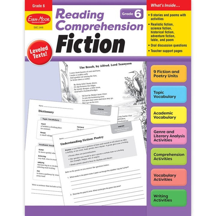 Evan-Moor Educational Publishers Reading Comprehension: Fiction, Grade 6