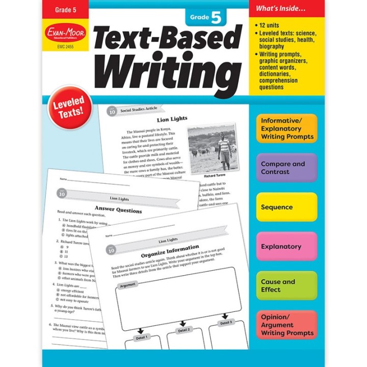 Evan-Moor Educational Publishers Text-Based Writing, Grade 5