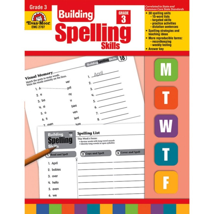 Evan-Moor Educational Publishers Building Spelling Skills, Teacher's Edition, Grade 3