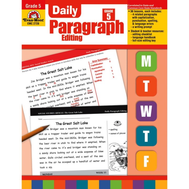 Evan-Moor Educational Publishers Daily Paragraph Editing Book, Grade 5