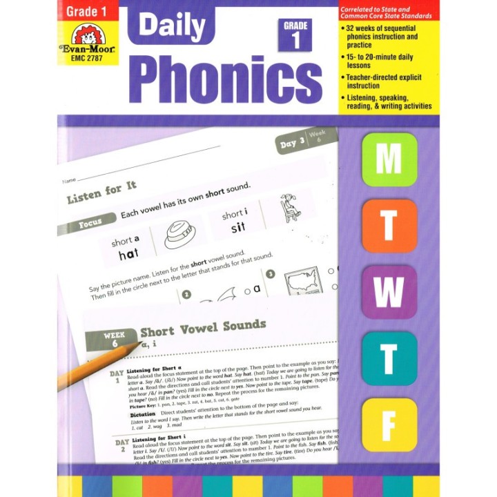 Evan-Moor Educational Publishers Daily Phonics Book, Teacher's Edition, Grade 1