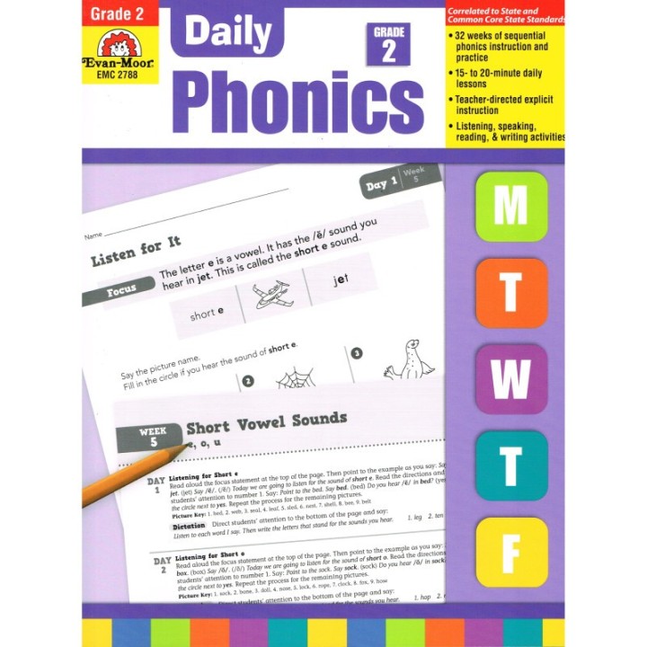 Evan-Moor Educational Publishers Daily Phonics Book, Teacher's Edition, Grade 2
