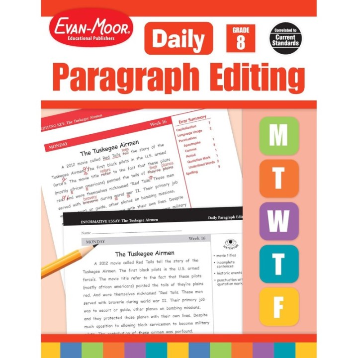 Evan-Moor Educational Publishers Daily Paragraph Editing Book, Grade 8