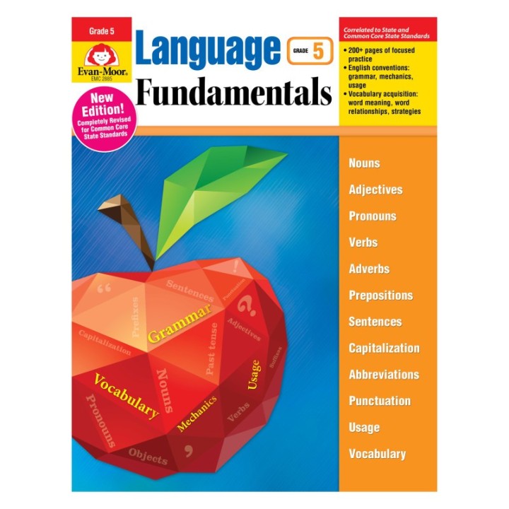 Evan-Moor Educational Publishers Language Fundamentals, Grade 5 - Teacher Reproducibles, Print