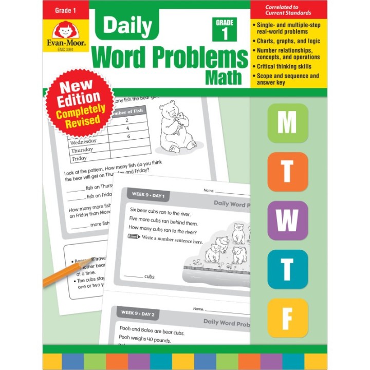 Evan-Moor Educational Publishers Daily Word Problems Math, Grade 1