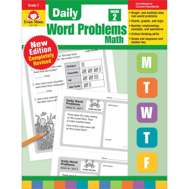 Evan-Moor Educational Publishers Daily Word Problems Math, Grade 2