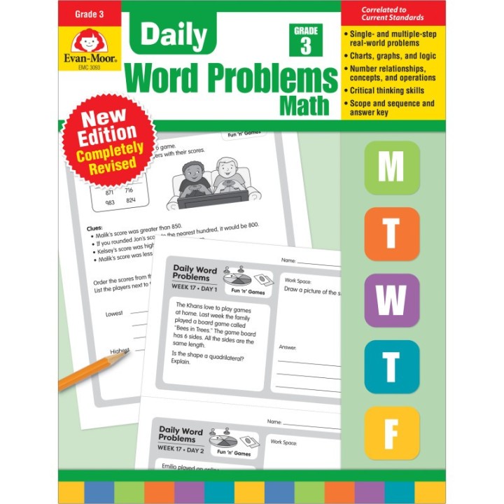 Evan-Moor Educational Publishers Daily Word Problems Math, Grade 3