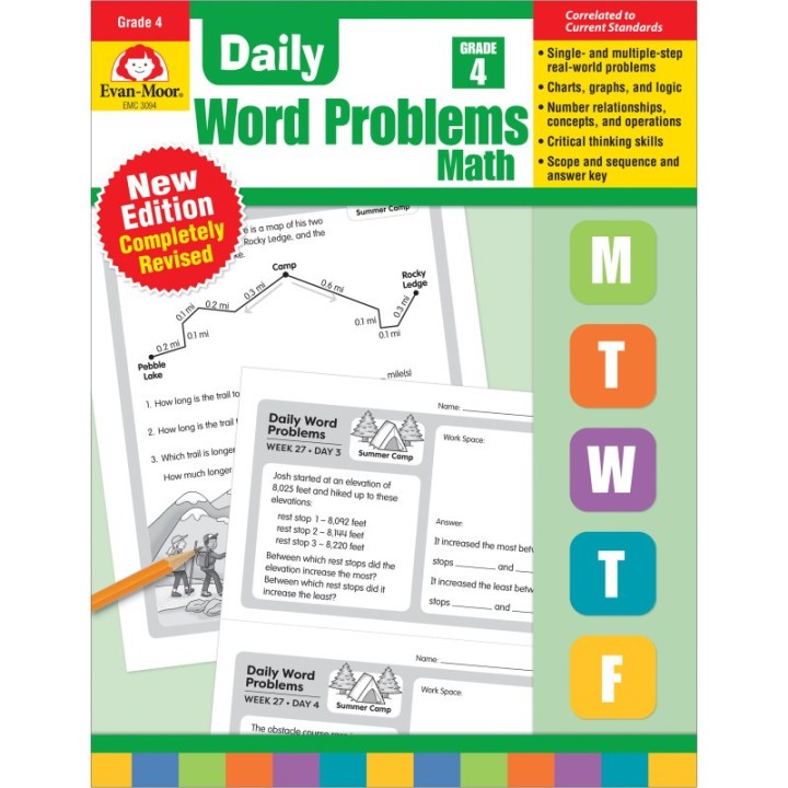 Evan-Moor Educational Publishers Daily Word Problems Math, Grade 4