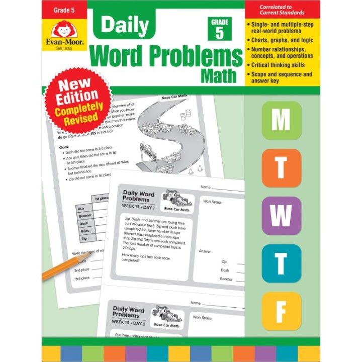 Evan-Moor Educational Publishers Daily Word Problems Math, Grade 5