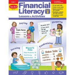 Evan-Moor Educational Publishers Financial Literacy Lessons & Activities, Grade 2